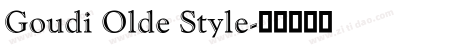 Goudi Olde Style字体转换